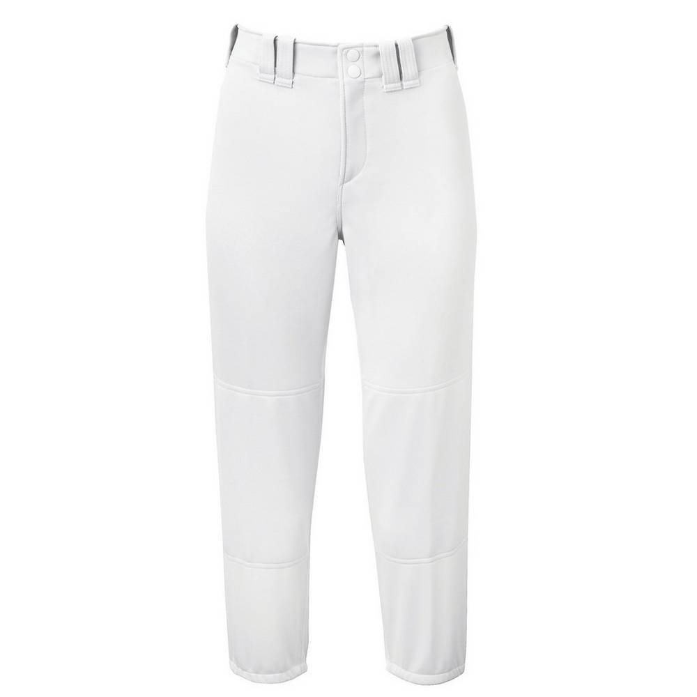 Womens Mizuno Belted Softball Pants White Philippines (TRYKPF841)